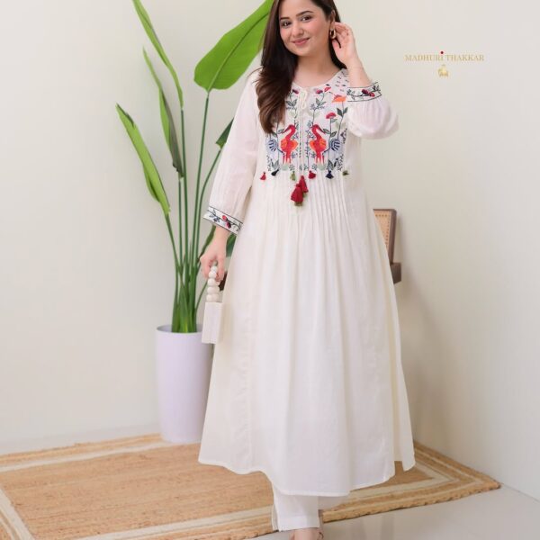 White Anarkali